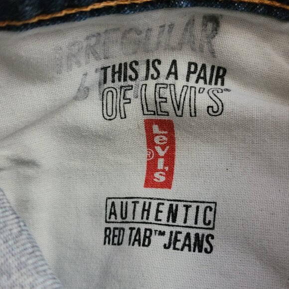 Vintage Levis Womens 555 Low Rise Guy's Fit Blue USA 90s Size 3 Jr - Picture 10 of 14